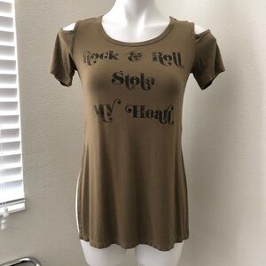 H.I.P. Women’s Cutout Shoulder Top Size S